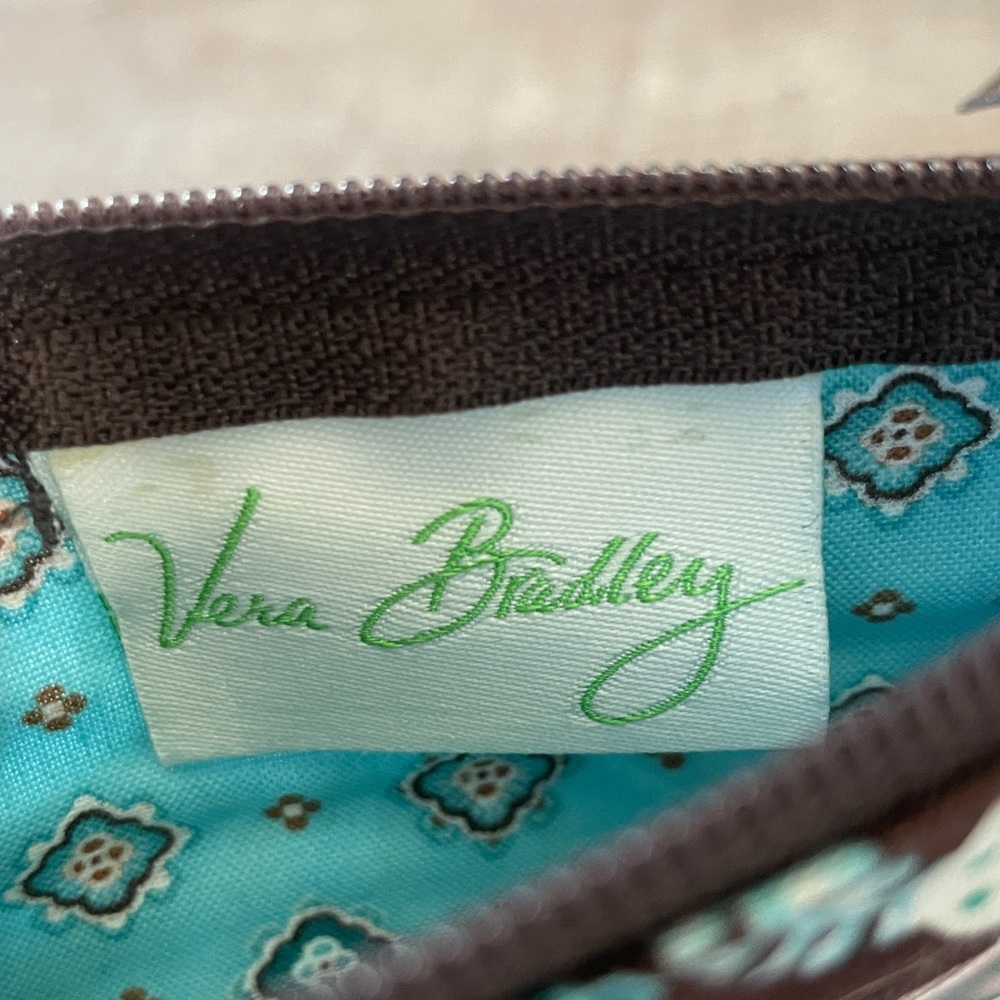 NWT Vera Bradley Java Blue Floral Zip ID Case - Picture 4 of 4